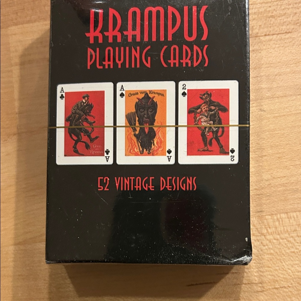 Krampus Playing Cards - Black and Red Deck sealed new